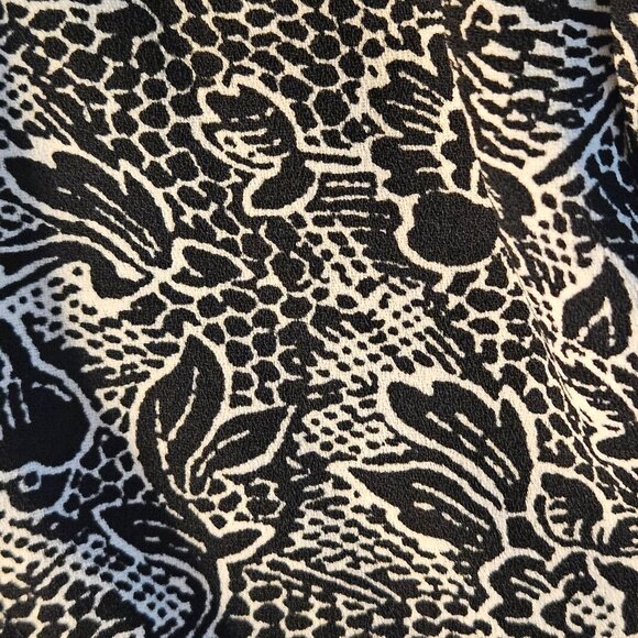 Abercrombie & Fitch Black Floral Wrap Dress Small Sleeveless Midi Soft Goth Y2K - Picture 7 of 14